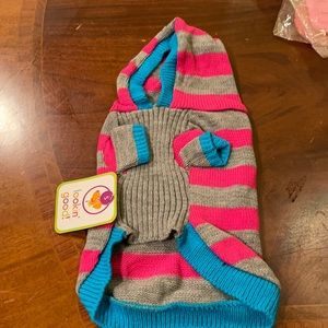 Lookin Good sweater pink & blue stripe sweater NWT